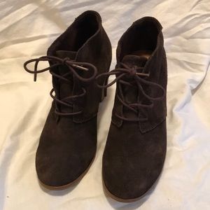Toms Suede Lace-up Booties only worn twice since original posh purchase